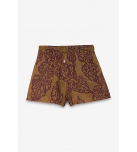 OTTOD'AME DP0056 Shorts in ramiè stampato