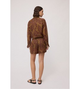 OTTOD'AME DP0056 Shorts in ramiè stampato