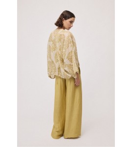 OTTOD'AME DC5280 Kimono in ramiè stampato