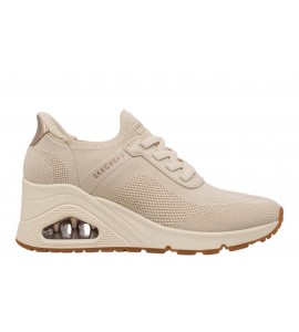 SKECHERS donna slip-ins: Uno Wedge - Slip N Knit 177531/OFWT beige