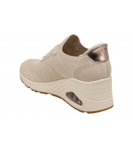 SKECHERS donna slip-ins: Uno Wedge - Slip N Knit 177531/OFWT beige