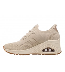 SKECHERS donna slip-ins: Uno Wedge - Slip N Knit 177531/OFWT beige