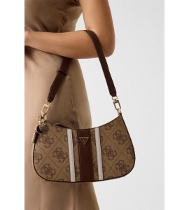 GUESS Shoulder Bag SS967218 NOELLE II LATTE LOGO/BROWN