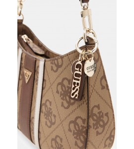 GUESS Shoulder Bag SS967218 NOELLE II LATTE LOGO/BROWN