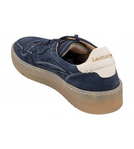 LEMARGO sneaker HB01c nabuk blu/burro