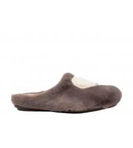 GRUNLAND Ciabatta in peluche con cuore | FAYE