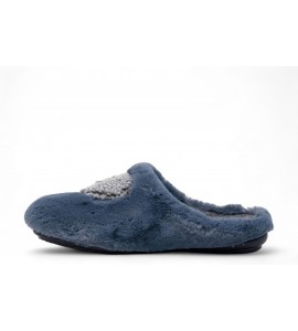 GRUNLAND Ciabatta in peluche con cuore | FAYE