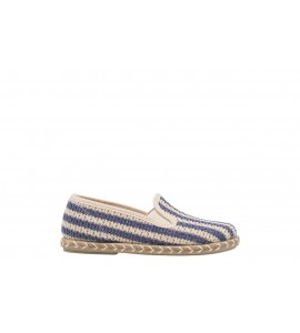 PUCHITOS BAMBINO 9400-22 REJILLA RAYAS JEANS