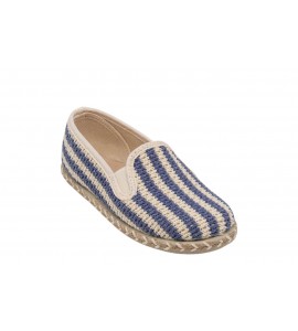 PUCHITOS BAMBINO 9400-22 REJILLA RAYAS JEANS