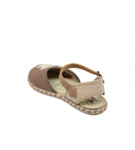 PUCHITOS bambina 9803-20 RECYWASH taupe Y YUTE NATURAL