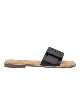 CARMELA ciabatta flat 162406 S. PIEL NEGRO