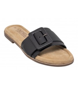 CARMELA ciabatta flat 162406 S. PIEL NEGRO