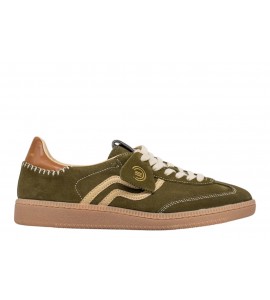PRIMABASE UOMO 51461/010 SNEAKERS MILITARE/CUOIO