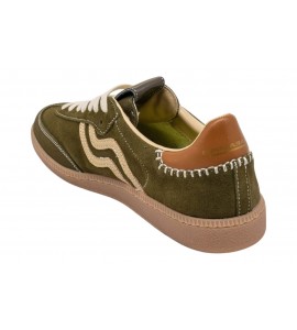 PRIMABASE UOMO 51461/010 SNEAKERS MILITARE/CUOIO