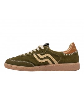 PRIMABASE UOMO 51461/010 SNEAKERS MILITARE/CUOIO