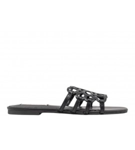 STEVE MADDEN ciabattina flat LOTUS BLACK LEAT
