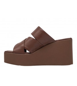 VIC MATIE' 1K5450D_K10C070338 Mules con zeppa ebano