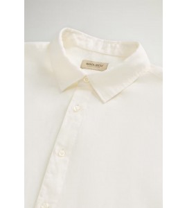 WOOLRICH camicia lino CFWOSI2013MRUT5284/8270 artic white