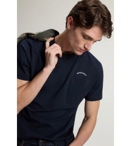 WOOLRICH T-SHIRT cotone CFWOTE2009MRUT5334/3989 MELTON BLUE
