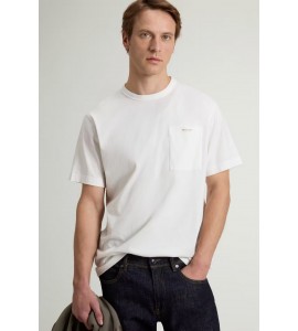 WOOLRICH T-SHIRT cotone CFWOTE2009MRUT5334/8270 WHITE
