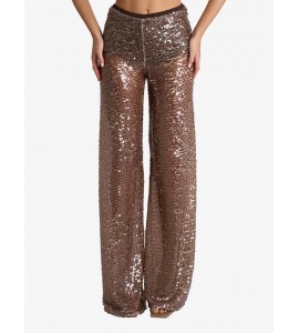 JIJIL JPE26PA204.0RT0035/0005 PANTALONE PAILLETTES BROWN