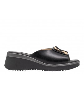 DONNA SERENA ciabatta con zeppa 4N5982DM NERO