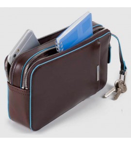 PIQUADRO Pochette con tasca frontale Uomo Blue Square