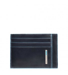 PIQUADRO Porta carte di credito in pelle Blue Square