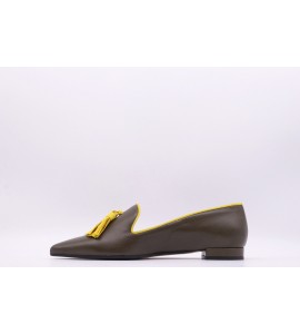 B-ROCK Ballerina in pelle con nappine