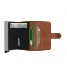 SECRID Miniwallet Vintage Cognac-Silver