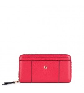 PIQUADRO Portafoglio donna soffietti con zip Circle