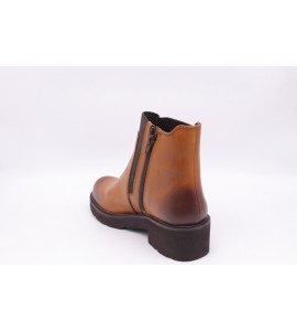 MELLUSO Tronchetto donna in pelle marrone