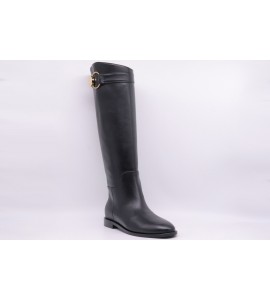 WO MILANO Stivale donna vitello nero