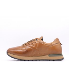 EXTON Sneakers uomo in pelle bordeaux