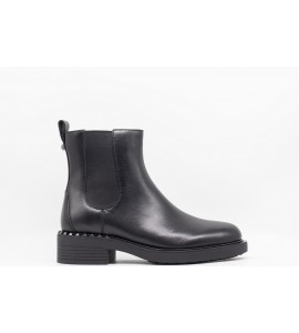 ASH STIVALETTI CHELSEA IN PELLE NERA FANCY