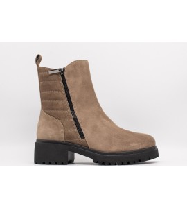 DONNA SOFT Stivaletti in camoscio beige