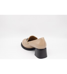 DONNA SOFT Mocassini in pelle con tacco