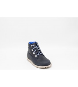 TIMBERLAND SCARPONCINO POKEY PINE 6 INCH DA BAMBINO (DAL 20 AL 30) IN BLU MARINO