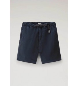 WOOLRICH Pantaloncini Chino tinti in capo in cotone elasticizzato