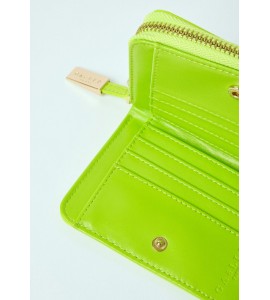 GAELLE Mini Zip Around Ecopelle