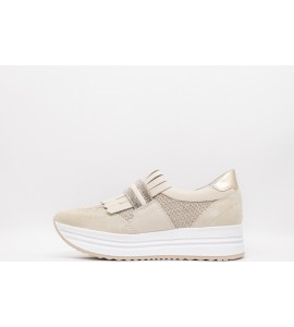 NERO GIARDINI Sneakers donna in suede, pelle e tela