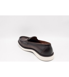 SANTONI Mocassino penny da uomo in pelle