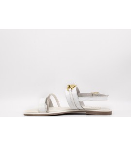 PATRIZIA PEPE Sandalo in pelle bianco