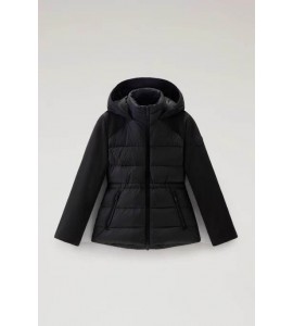 WOOLRICH Piumino ibrido in Tech Softshell con cappuccio