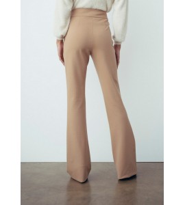 GAELLE PANTALONE Pantalone Dritto In Punto Milano Beige Cammello