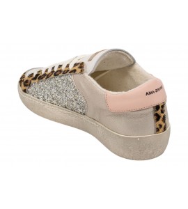AMA BRAND donna sneaker 4814 TIME BIANCO/LEO