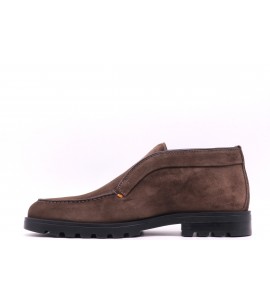 SANTONI STIVALETTO DESERT DA UOMO IN SUEDE MARRONE