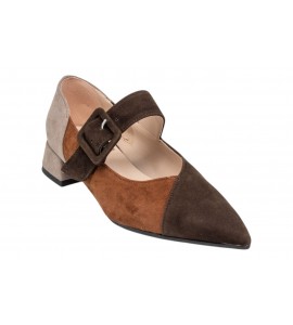 LUISANNE ballerina 2334/24 CAM. IROKO/CUOIO/MAND/MOUSE