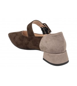 LUISANNE ballerina 2334/24 CAM. IROKO/CUOIO/MAND/MOUSE