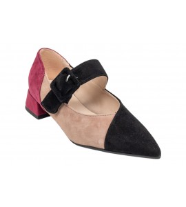 LUISANNE ballerina 334/24 CAM. NERO/ROSA/RUBINO